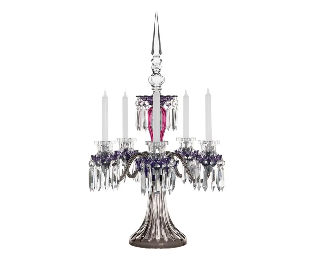 ARLEQUIN CANDÉLABRE 5B AMÉTHYSTE VIOLET FLANELLE