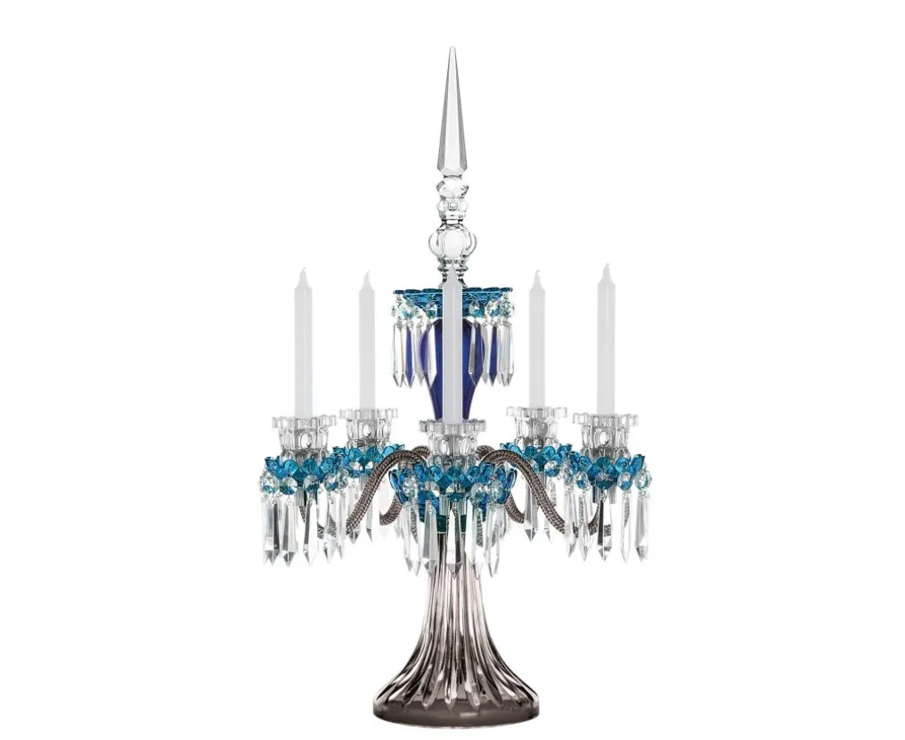 ARLEQUIN CANDÉLABRE 5B BLEU CLAIR BLEU FONCÉ FLANELLE