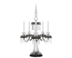ARLEQUIN CANDÉLABRE 5B NOIR SATINÉ FLANELLE