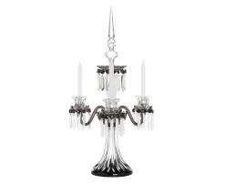 ARLEQUIN CANDÉLABRE 3B NOIR SATINÉ FLANELLE