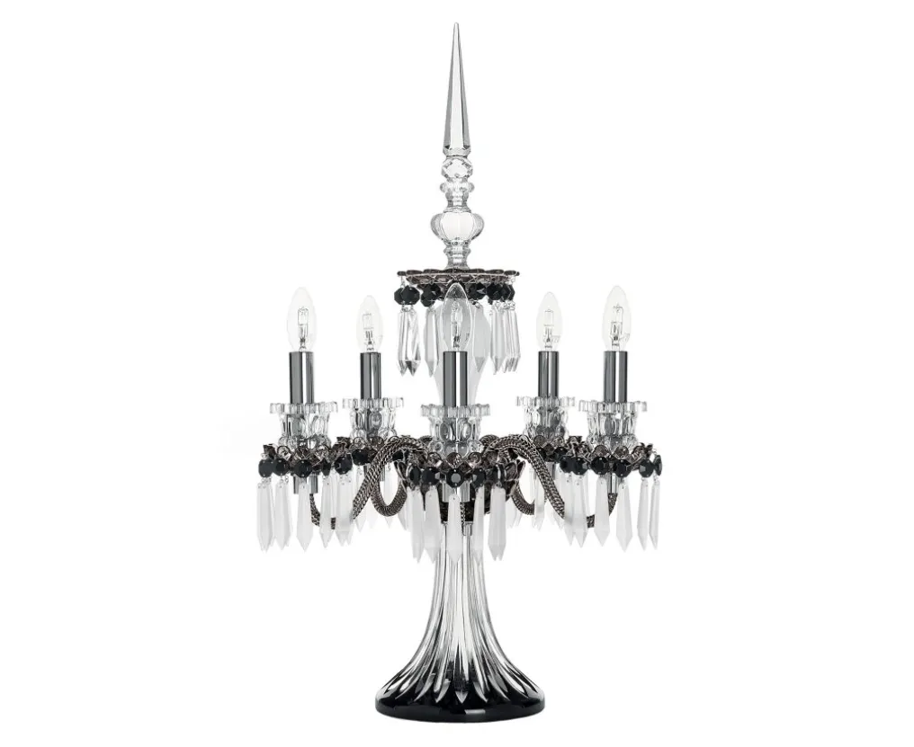 ARLEQUIN CANDÉLABRE 5L NOIR SATINÉ FLANELLE