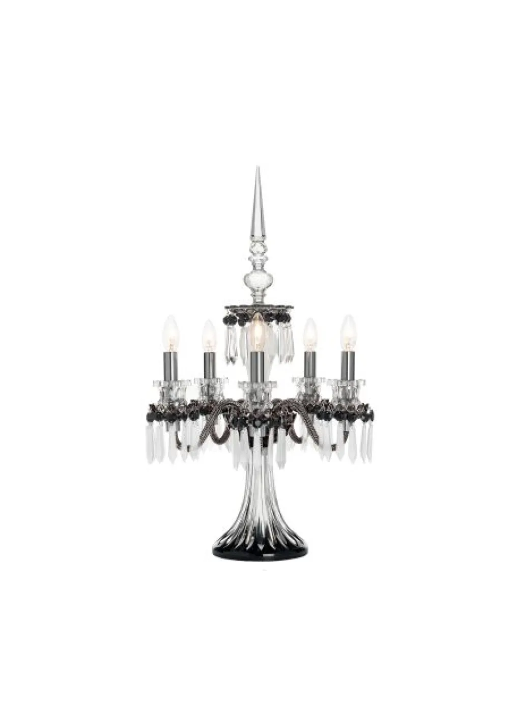 ARLEQUIN CANDÉLABRE 5L NOIR SATINÉ FLANELLE
