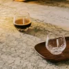 Coffret 2 gobelets à café court et plateau : Dégustez votre café avec les verres en cristal