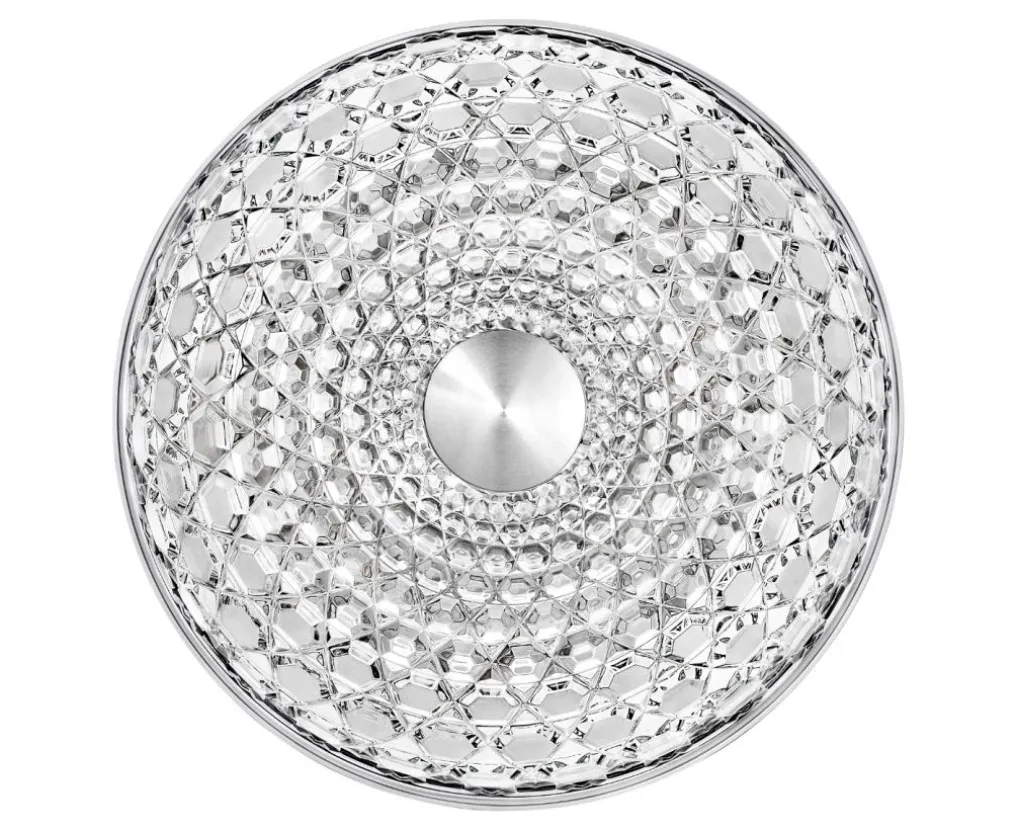 Découvrez l'applique grand modèle IP67 en acier et cristal de Saint-Louis