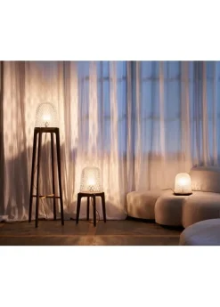 FOLIA LAMPE A POSER SATINE BOIS FONCE