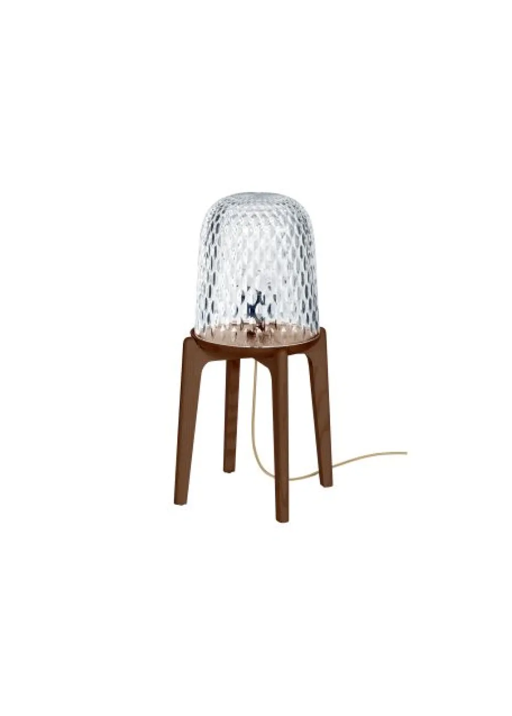 FOLIA LAMPE A POSER SUR PIEDS BOIS FONCE
