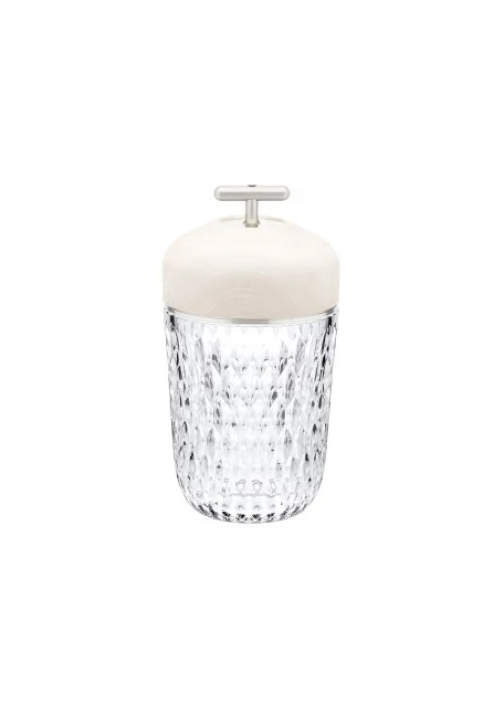 La lampe en cristal et bois blanc par Saint-Louis