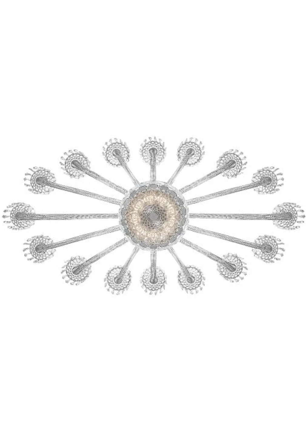 LUSTRE OVALE 16L COUPE ECLAIRÉE