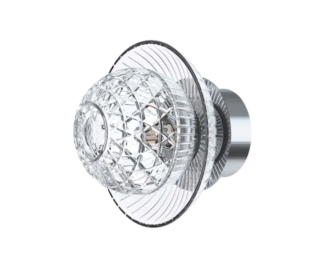 ROYAL APPLIQUE IP44 1L BOBÈCHE FINITION INOX POLI