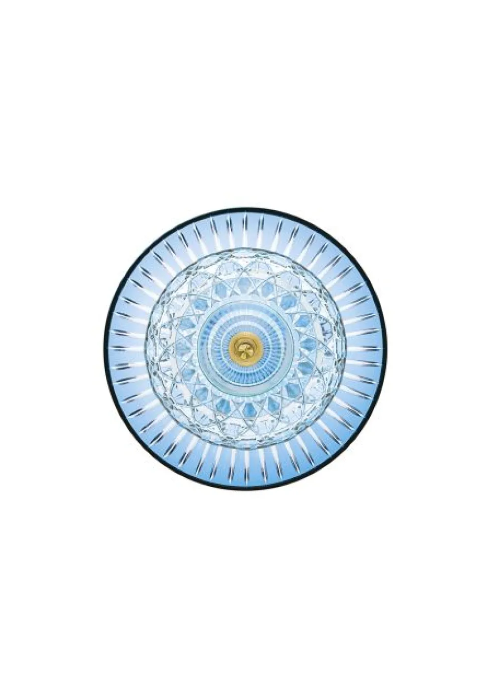 ROYAL APPLIQUE IP44 1L BOBÈCHE BLEU CLAIR FINITION DORÉE