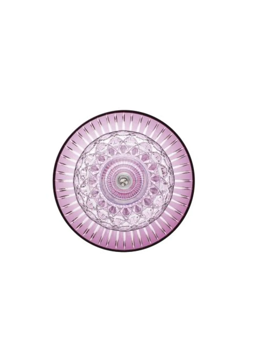 ROYAL APPLIQUE IP44 1L BOBÈCHE AMETHYSTE FINITION INOX POLI