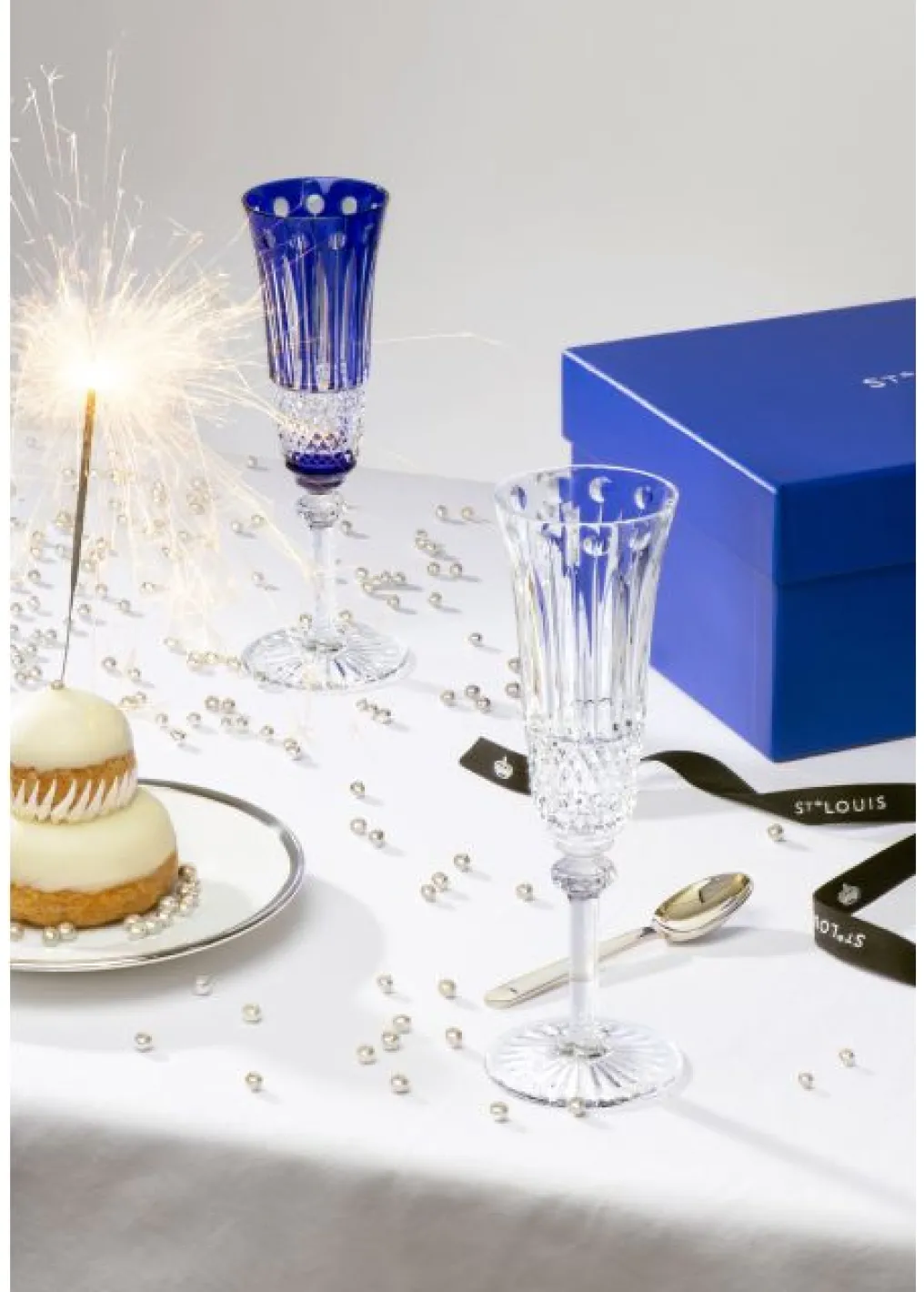 TOMMY FLÛTE À CHAMPAGNE BLEU FONCÉ